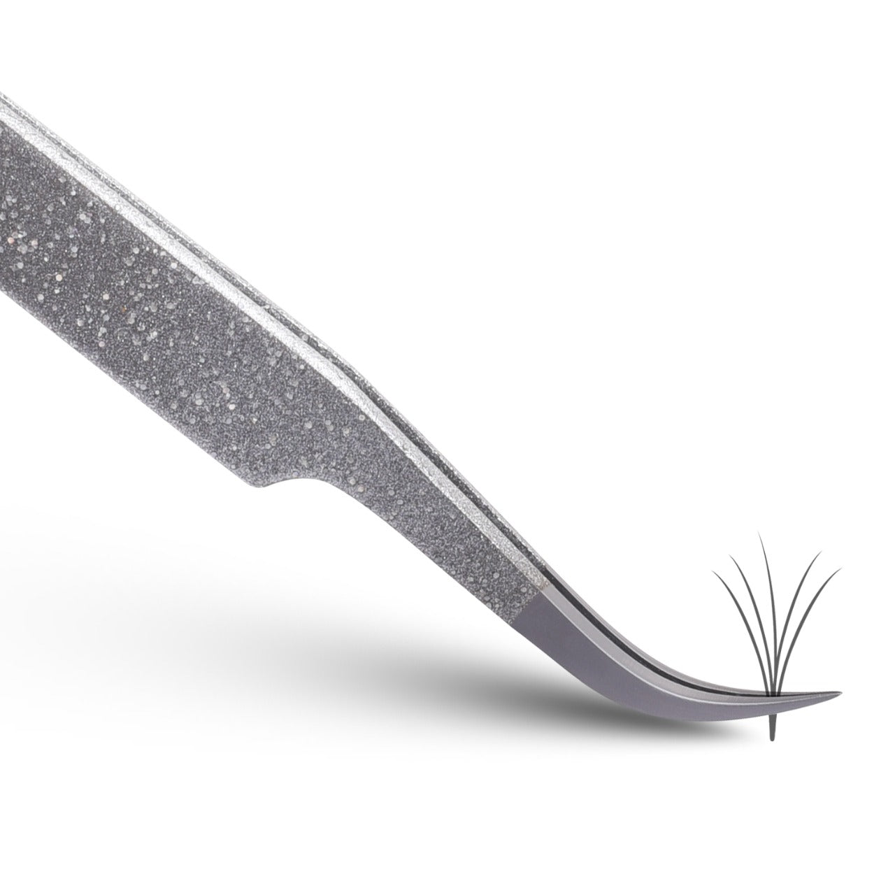 Professional Lash Tweezers, Volume, Diamond Dust Grip & Pink Case for Eyelash Extensions | Ida Jane Lashes