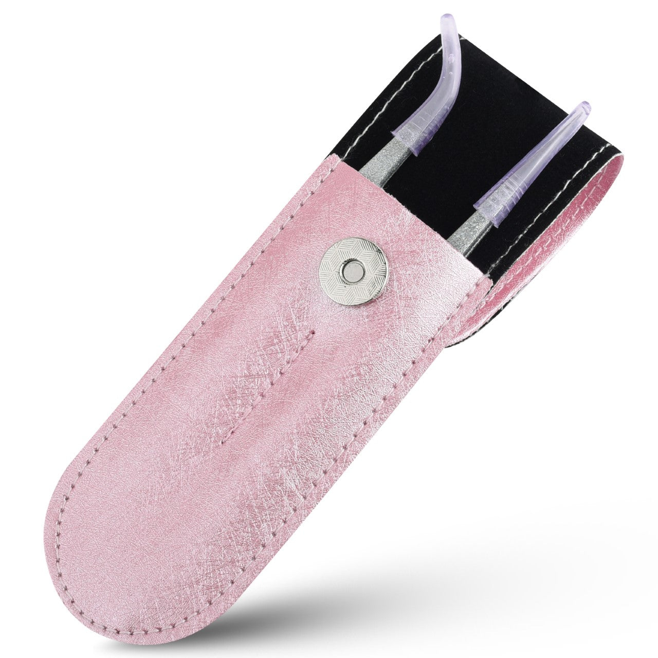 Professional Lash Tweezers, Volume, Diamond Dust Grip & Pink Case for Eyelash Extensions | Ida Jane Lashes